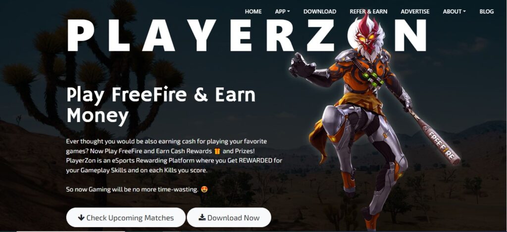 Playerzon, Free Fire Tournament App,